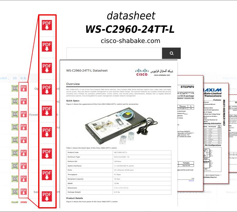 datasheet WS-C2960-24TT-L