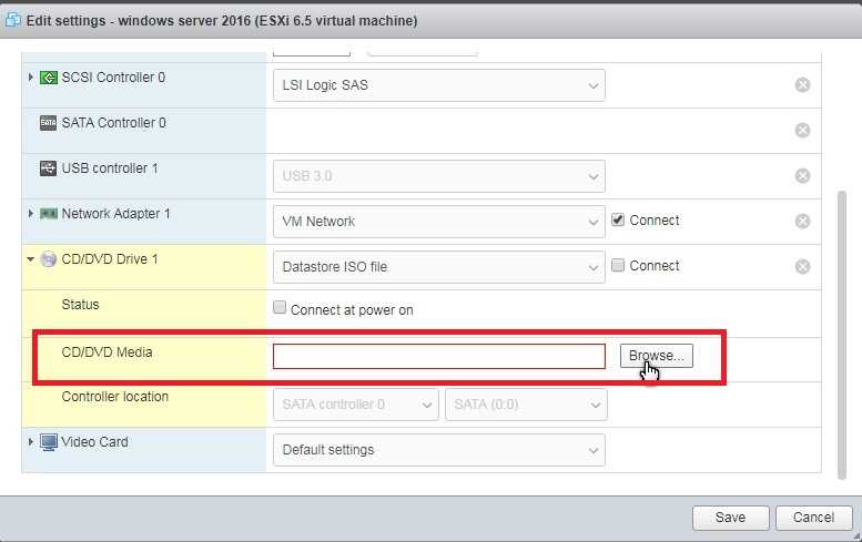 نصب ویندوز سرور بر روی سرور Vmware ESXI 6.5