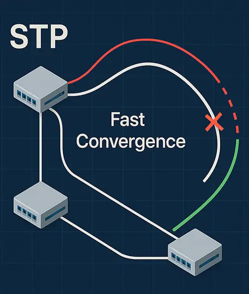 رفتار سوئیچ سیسکو در مواجهه با Loop لایه ۲ تحلیل Fast Convergence در STP