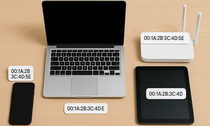 MAC آدرس دستگاههای مختلف