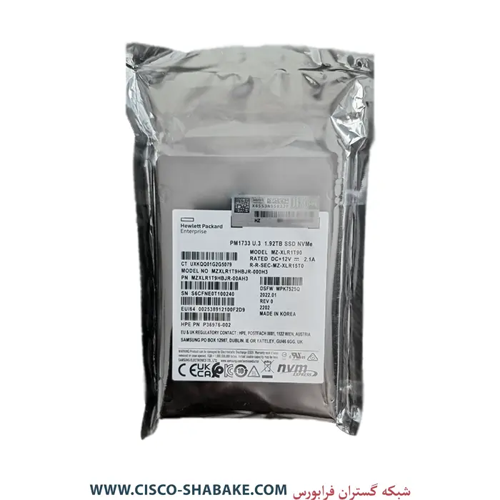 قیمت سرور هارد HPE 1.92TB NVMe SSD MZ-XLR1T90