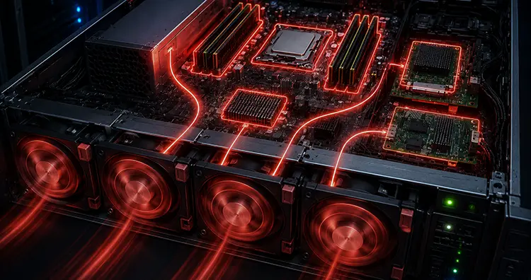 بالا بودن دور سرور HP