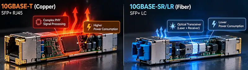 نقش PHY در افزایش دمای ماژول 10GBASE-T