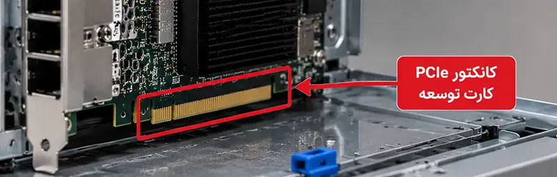 نحوه اتصال کارت توسعه به رایزر PCIe سرور HPE